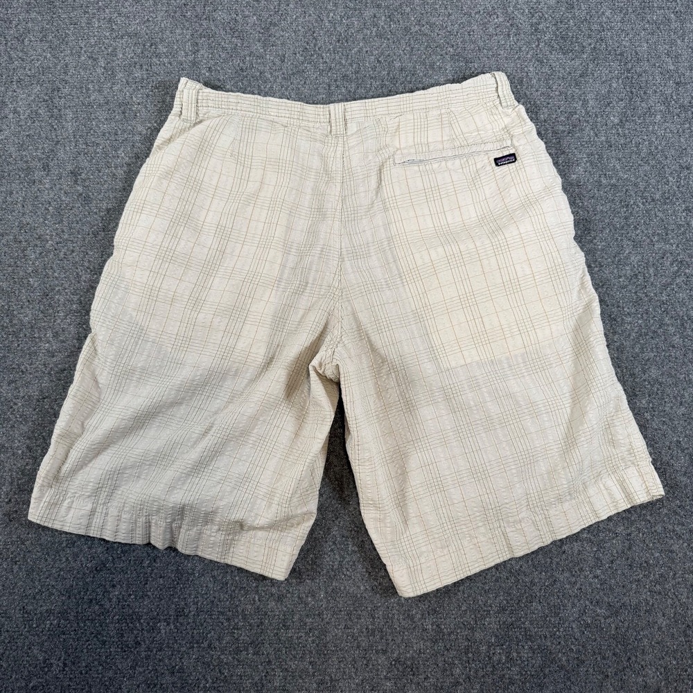 Patagonia Shorts Mens‎ 32 Organic Cotton Seersucker Pockets 10" Inseam Outdoor - Picture 2 of 15